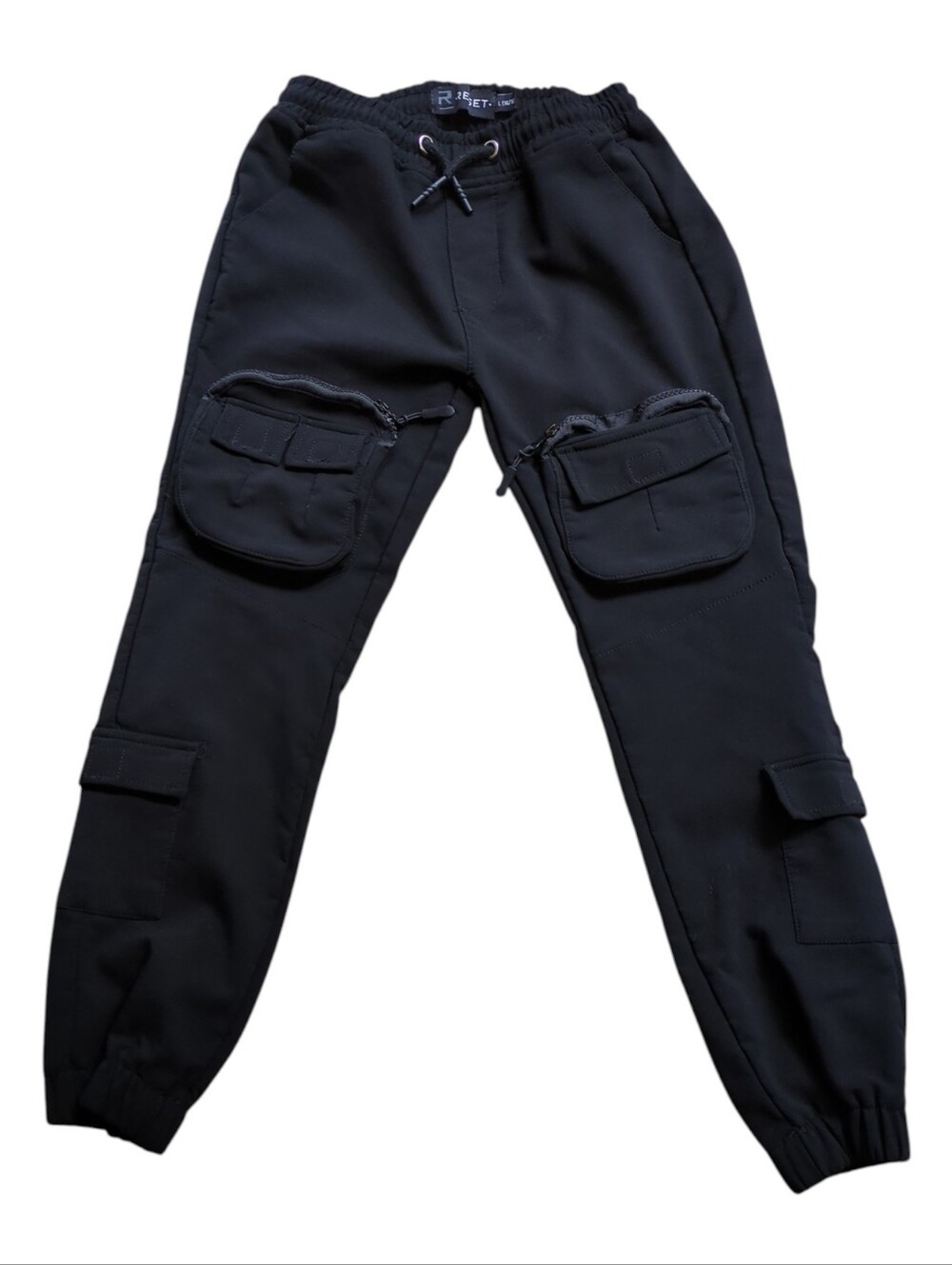 Cargo Utility Joggers, Tech Pants, Boys Large 14, Zipper Pockets, Tactical Gear